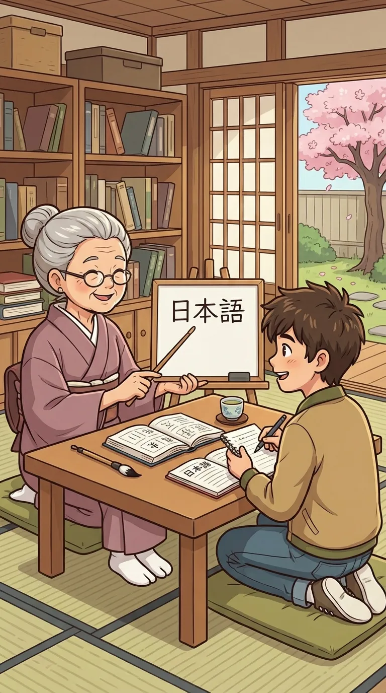 教える