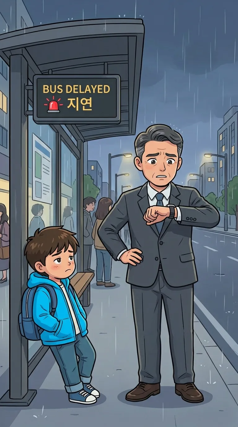 늦다