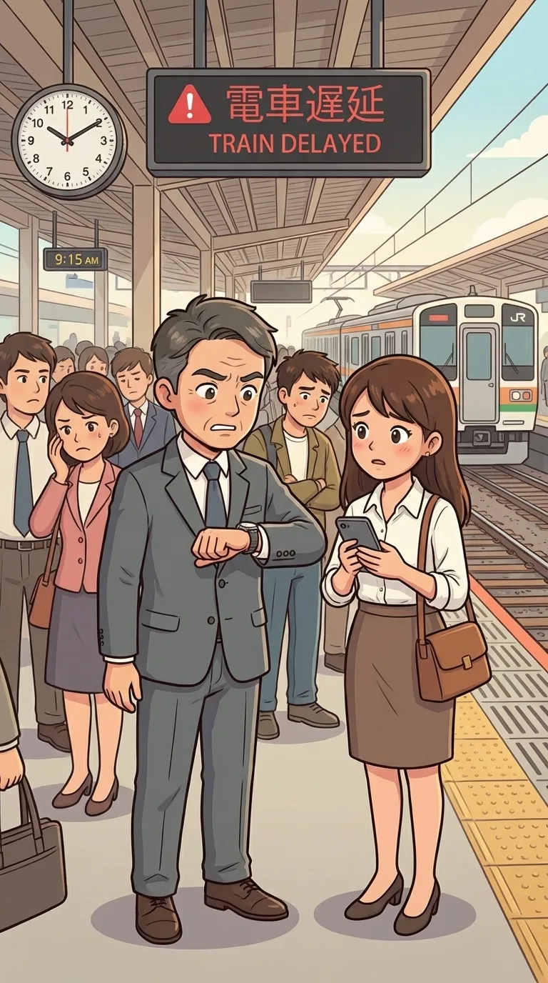遅れる