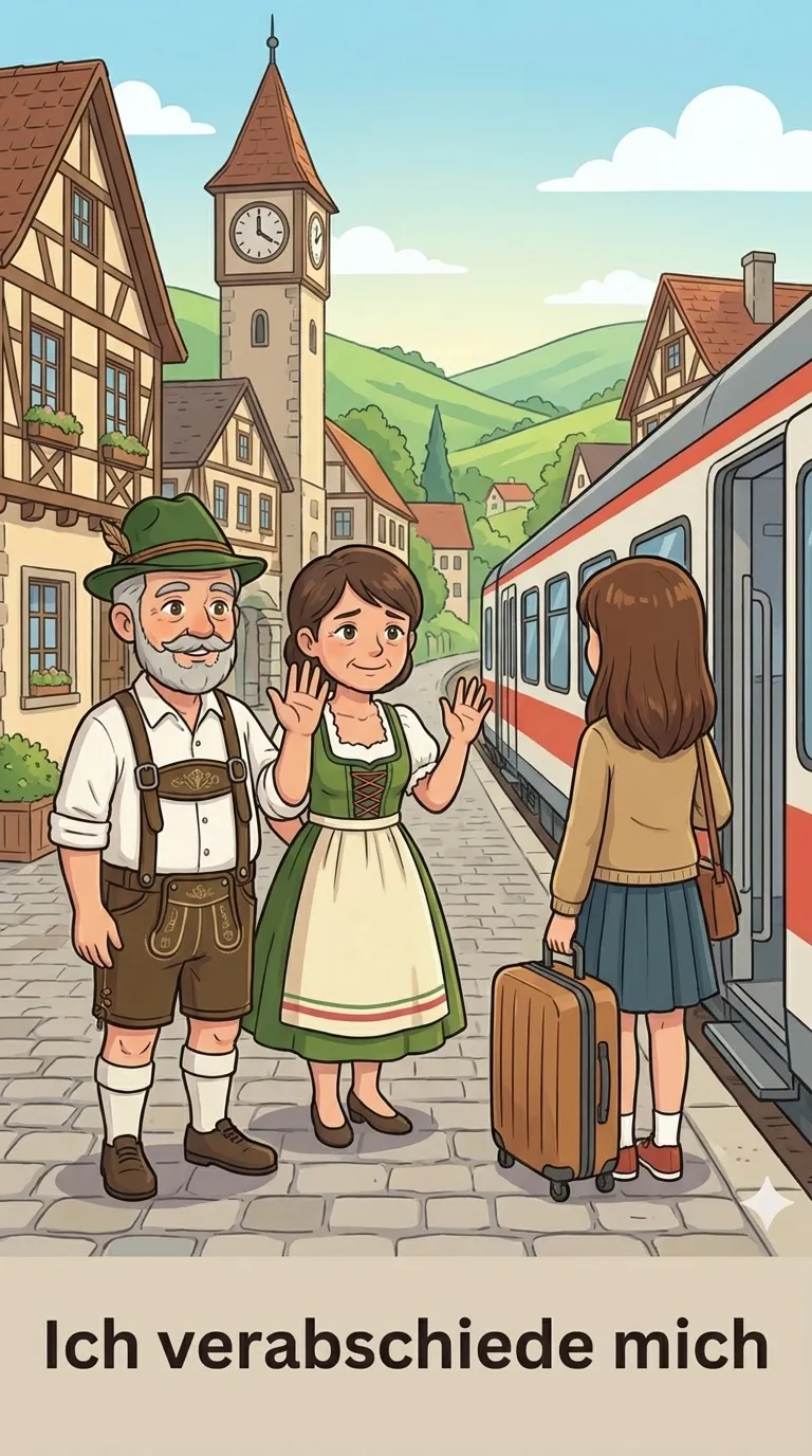 (sich) verabschieden