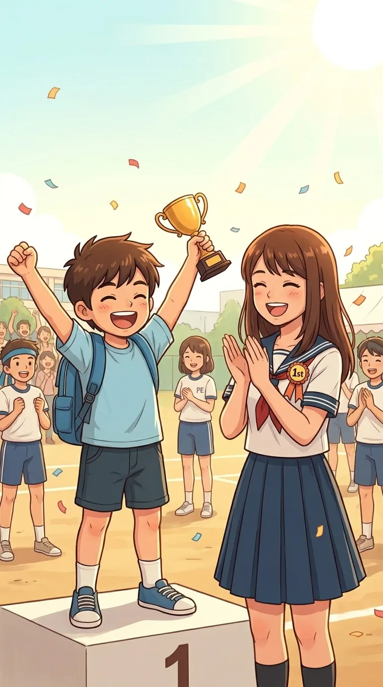 勝つ