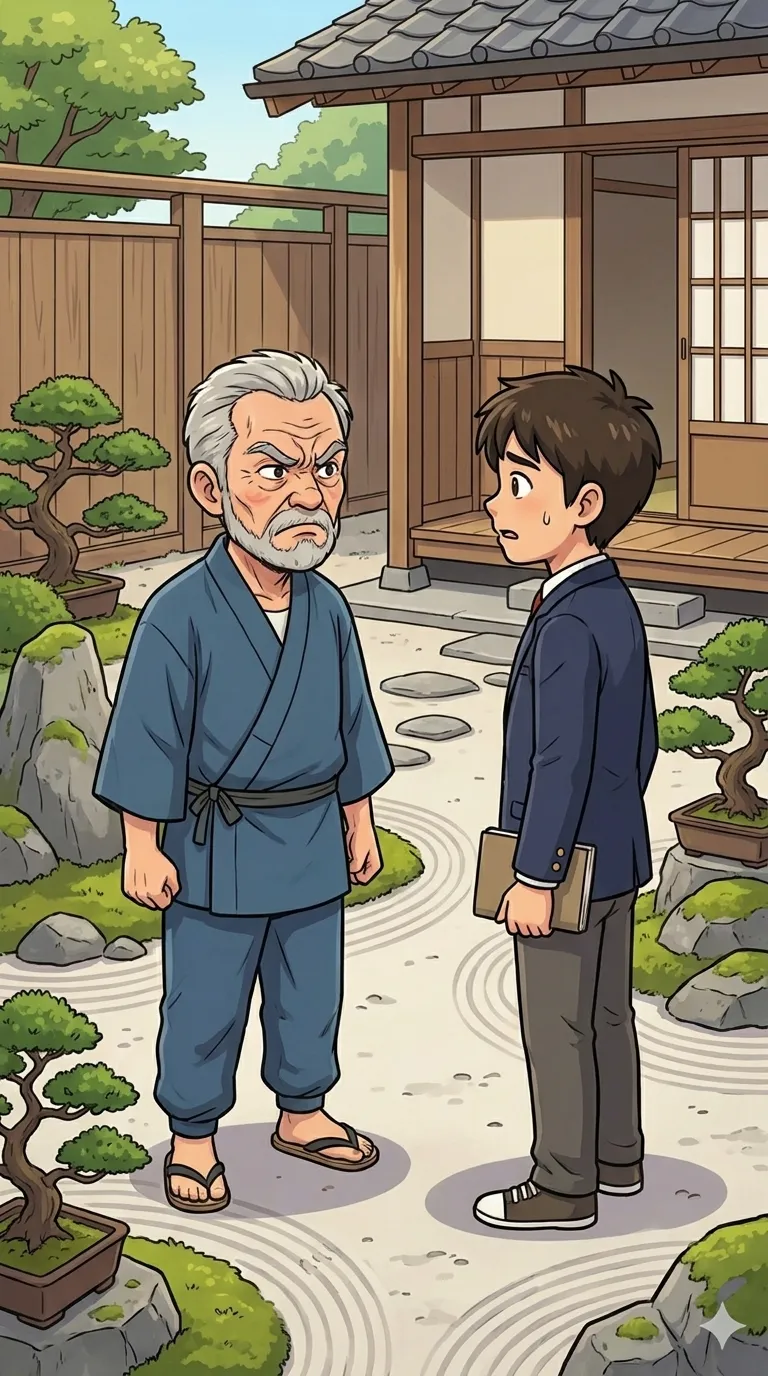 睨む