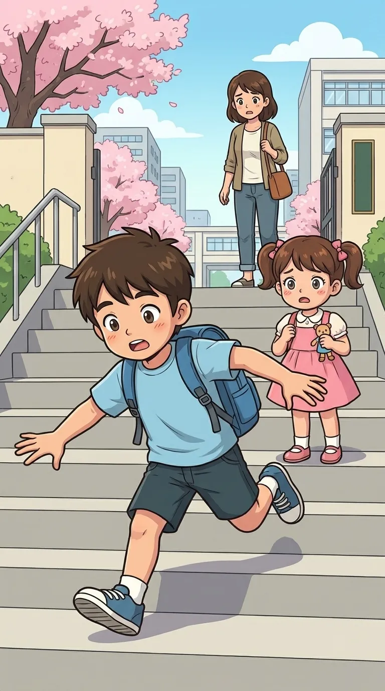 つまずく