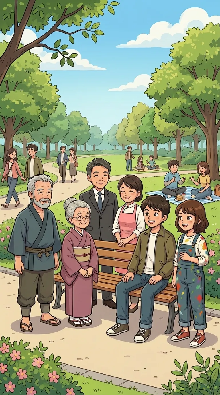 集まる